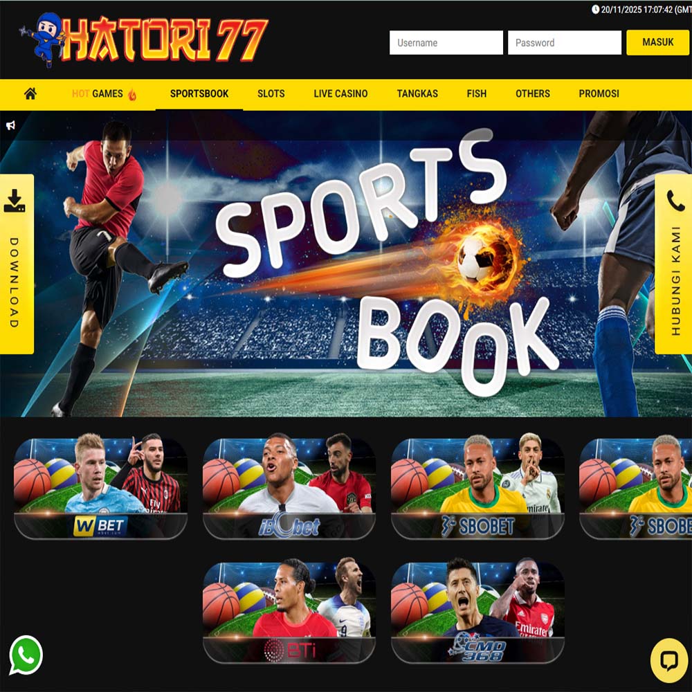 HATORI77 ⚽ Agen Resmi Judi Bola Online Situs SBOBET Terpercaya No. 1 Mix Parlay image 1